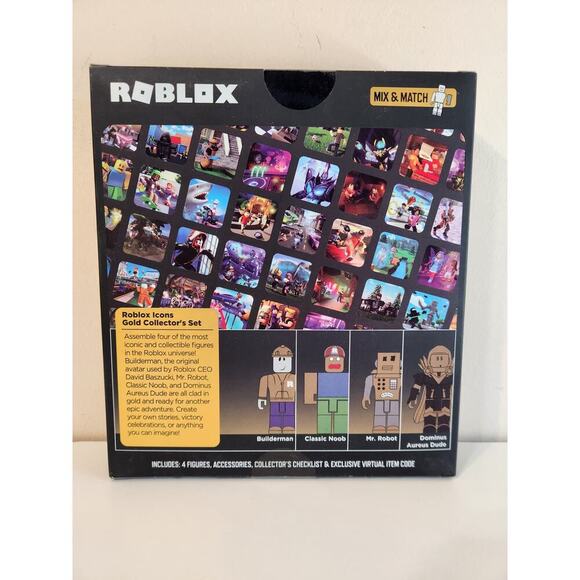 15th Anniversary Roblox Icons Gold Collector's Set Action Figure 4-Pack NEW - Picture 3 of 3